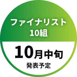 ファイナリスト10組 10月発表予定