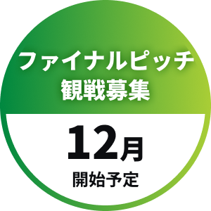 ファイナルピッチ観戦募集 12月開始予定