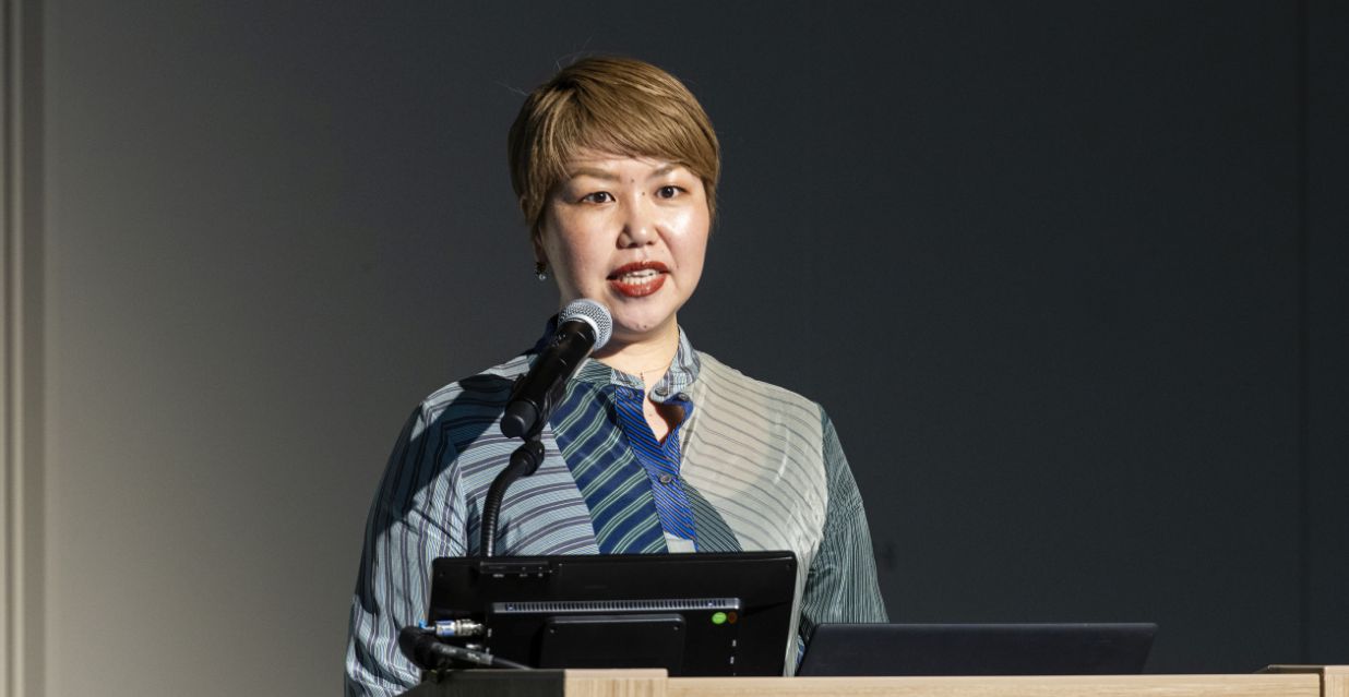 最終審査会登壇時の大原康子代表取締役