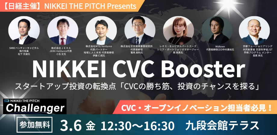 NIKKEI CVC Booster スタートアップ投資の転換点キービジュアル
