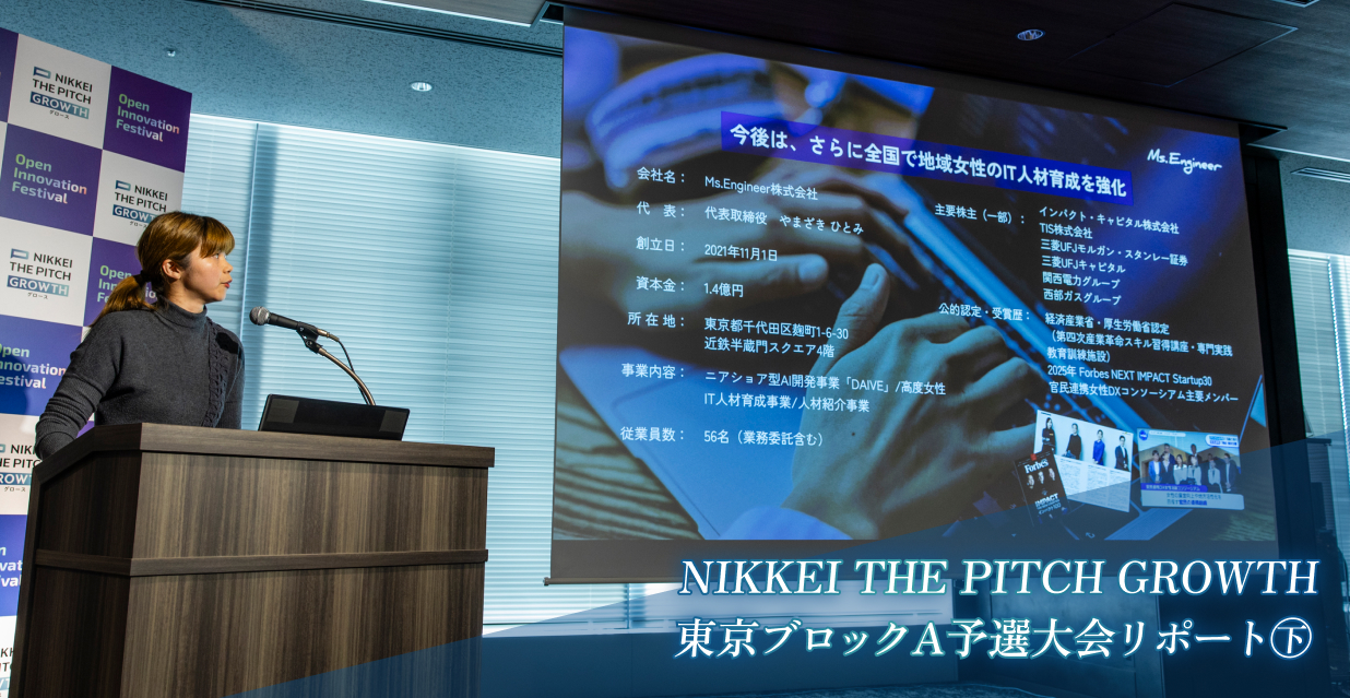 NIKKEI THE PITCH GROWTH 東京ブロックA予選大会リポート㊦