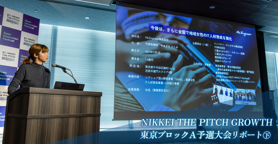 NIKKEI THE PITCH GROWTH 東京ブロックA予選大会リポート㊦