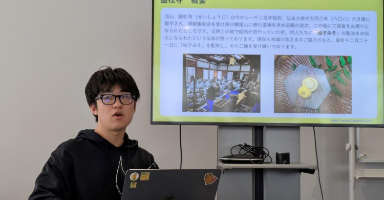 キャプション神戸大学学生の髙橋氏は日本の寺院が提供できる体験価値を高めようとしている