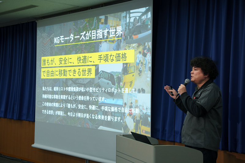 超小型EVで数多くの受注に成功しているKGモーターズの横山取締役