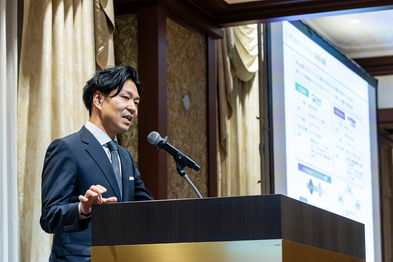 きらぼしグループのUI銀行の近藤氏は顧客に高齢者が多いデジタルバンクとして成長するため、スタートアップとの連携を狙っている