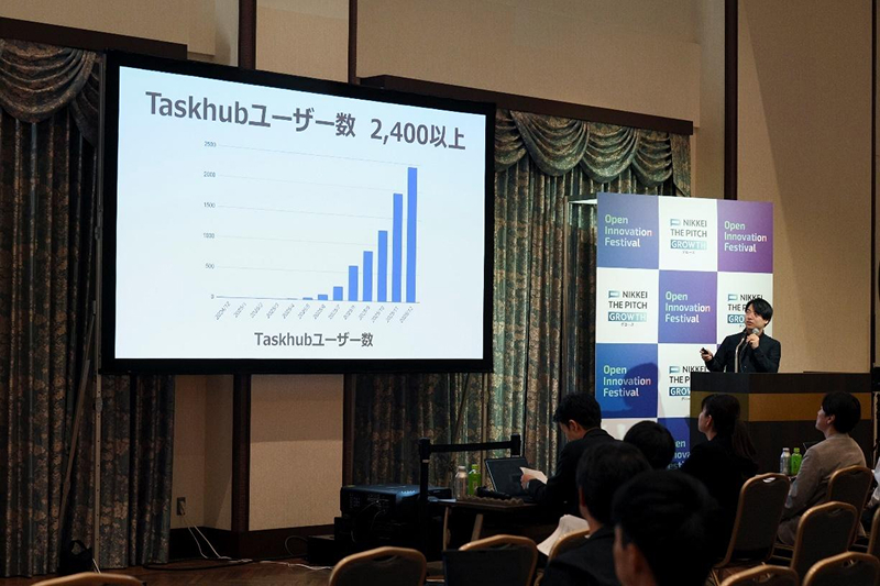 沖村氏は生成AI技術で使い勝手の良い業務改善システムを提供している