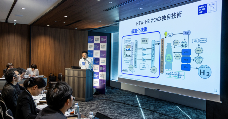 西川氏は有機性廃棄物を水素に転換する技術は東南アジアなど海外でも需要が大きいとしている